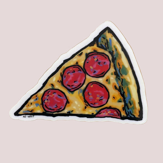 Vinyl Sticker; Slice of Pizza
