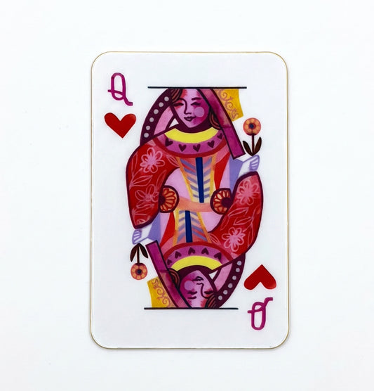 Queen of Hearts Vinyl Sticker | Made by Shellie