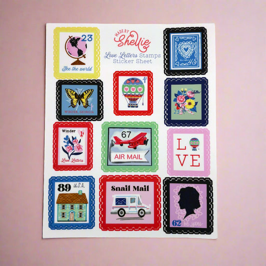 Sticker Sheet; Stamps - Made By Shellie