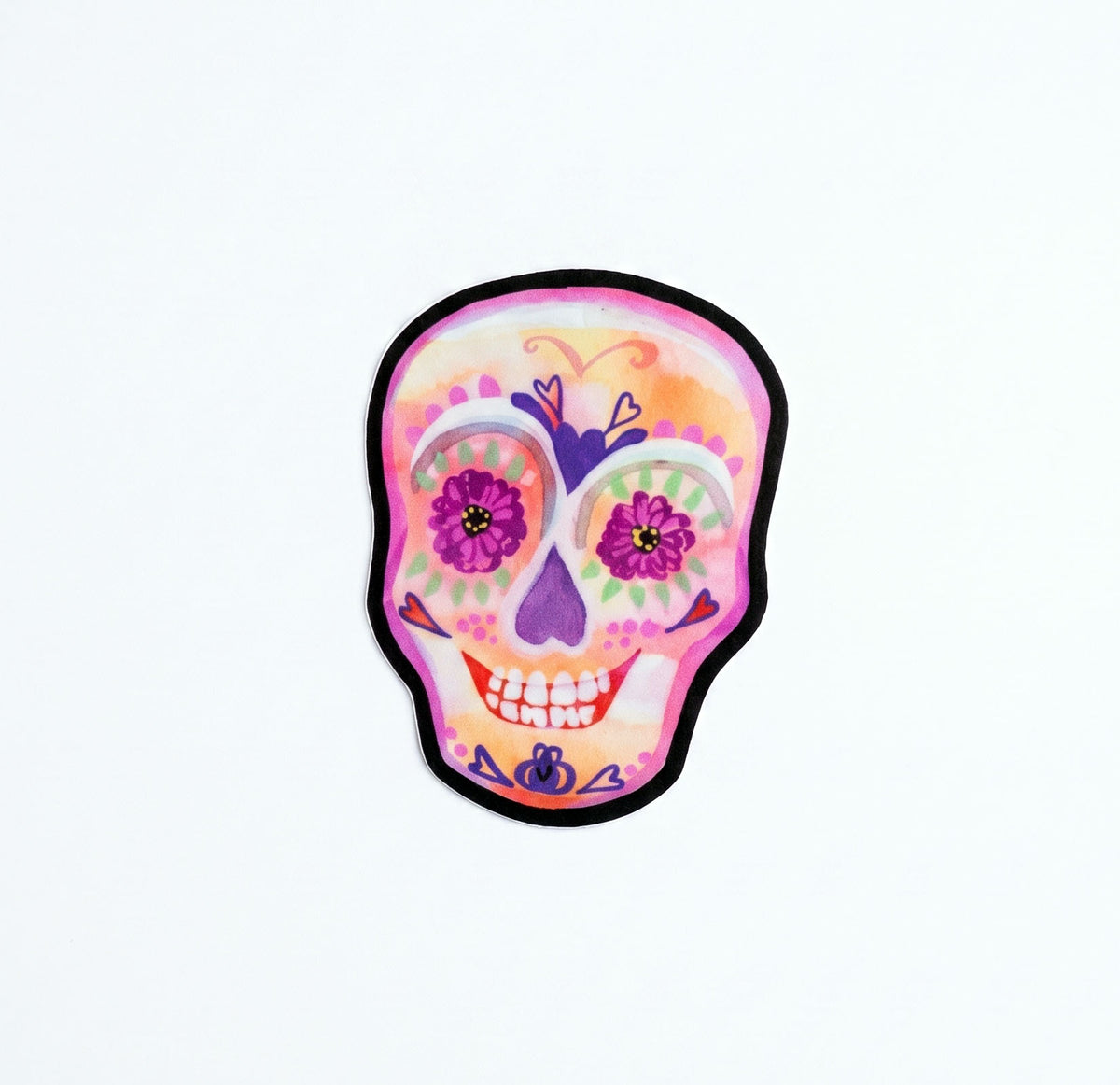 Sugar Skull Vinyl Sticker | Made by Shellie