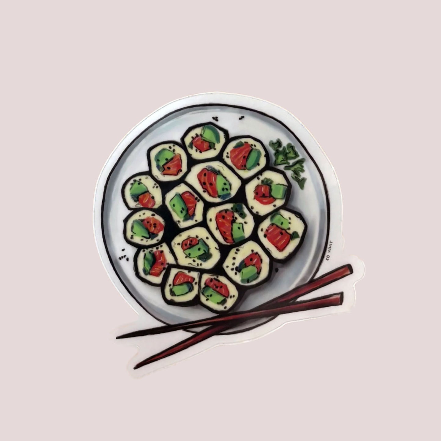 Vinyl Sticker; Sushi