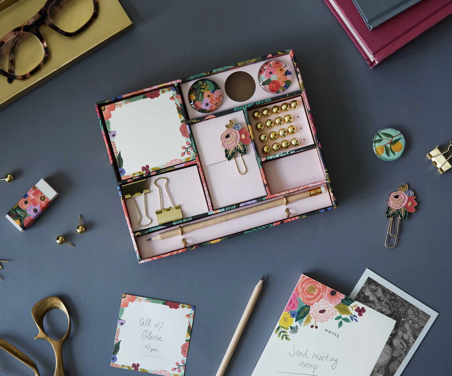 Rifle Paper Co. Desk Tackle Box; Garden Party