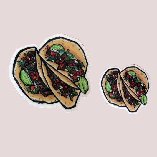 Vinyl Sticker; Street Taco