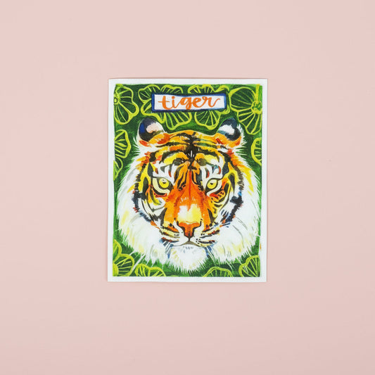 Vinyl Sticker; Tiger - Made By Shellie