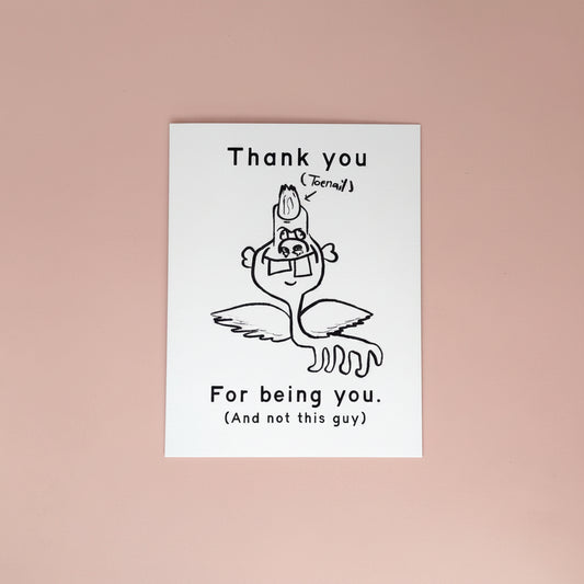 Thank You Card; Thank You (Toenail)