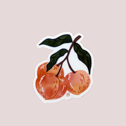 Vinyl Sticker; Peach Trio - Made By Shellie