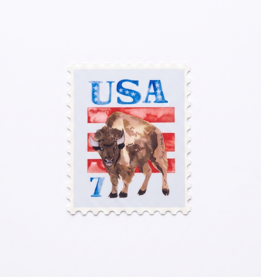 Vinyl Stamp Sticker; USA - Made By Shellie