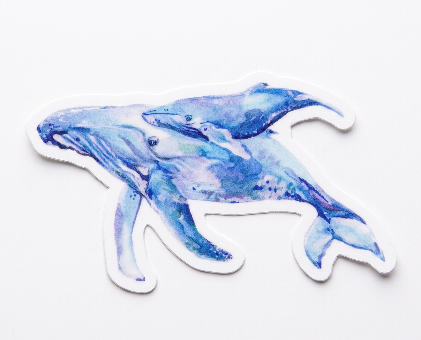 Vinyl Sticker; Whale Mother and Calf - Made by Shellie