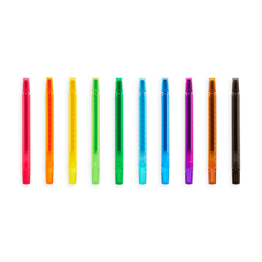 Ooly Scented Twist Up Crayons; Yummy Yummy (Set of 10 different Scents and Colors)