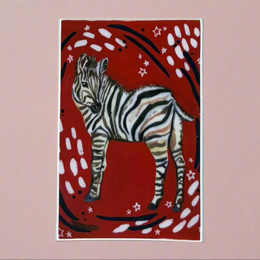 Vinyl Sticker; Zebra - Made By Shellie