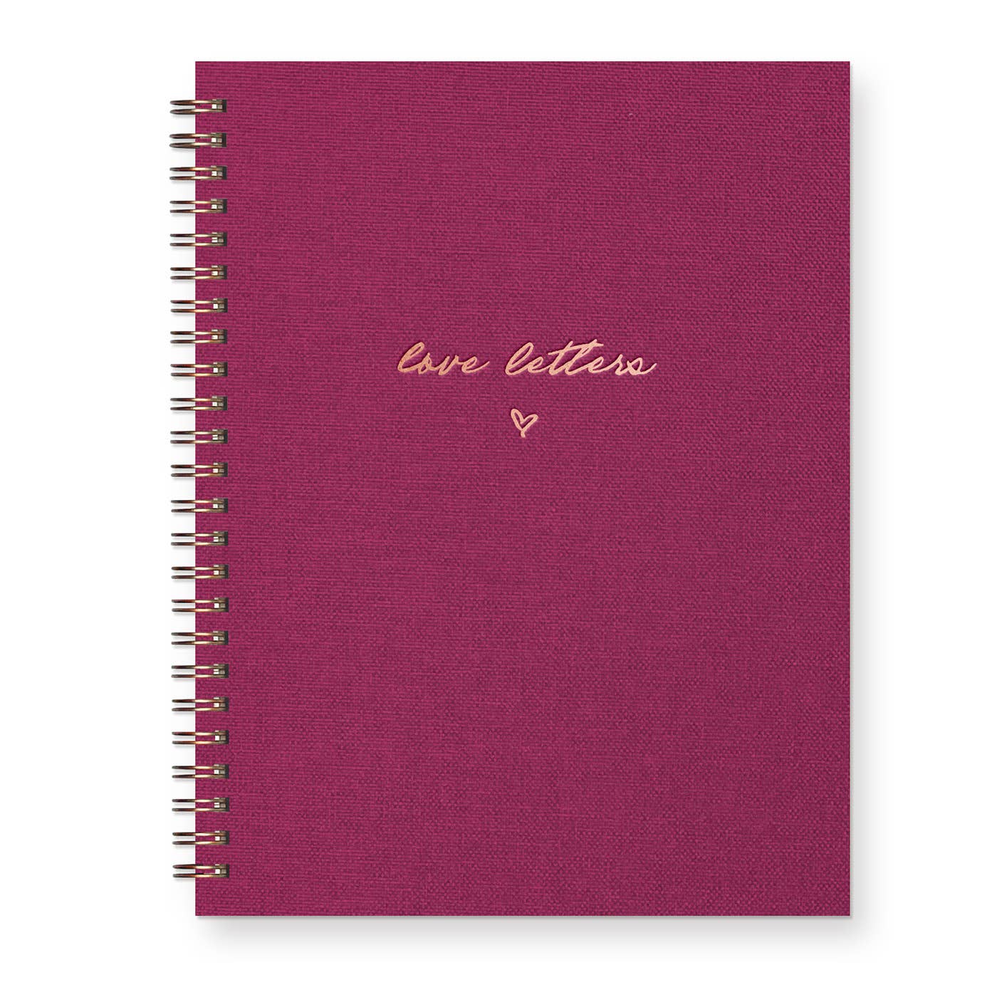 Spiral Notebook; Love Letters (Burgundy)