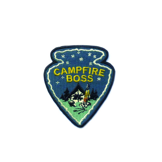 Embroidered Patch; Campfire Boss By Antiquaria (Iron On Patch)