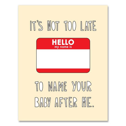 Baby Card; Name Your Baby After Me