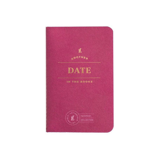 Mini Journal; Date Passport (Burgundy)