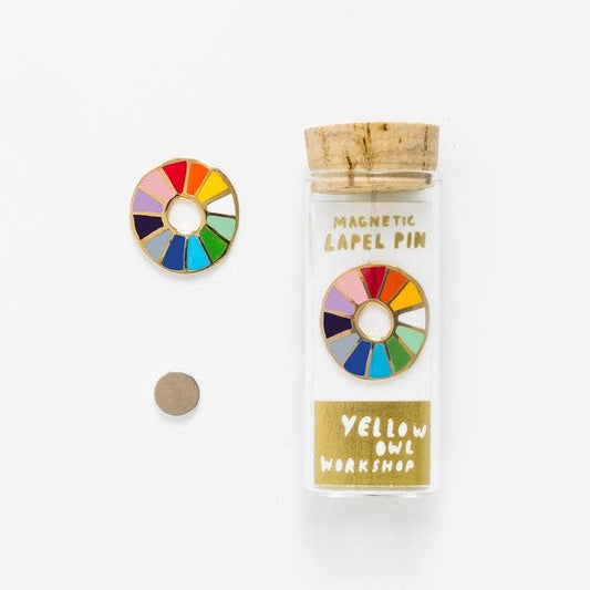 Magnetic Lapel Pin; Color Wheel