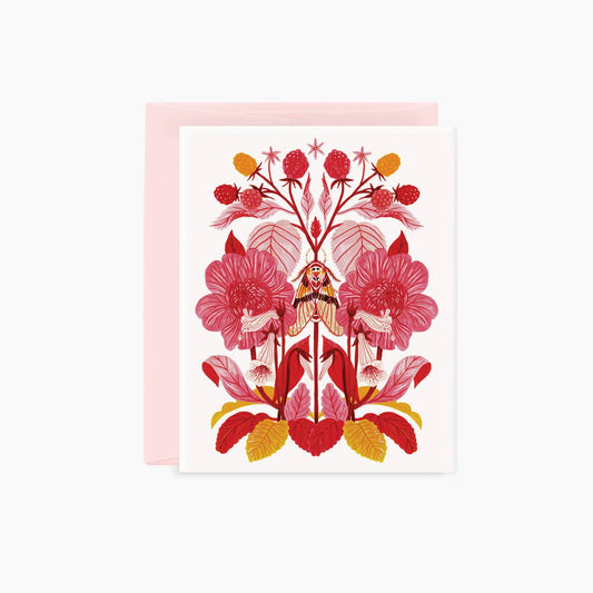 Greeting Card; Moth & Flora By Botanica Paper Co.