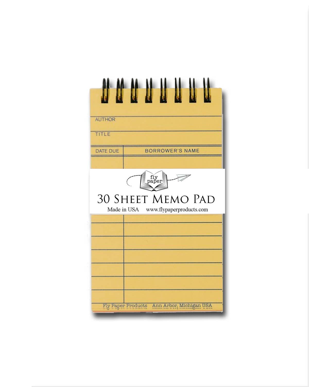 Memo Pad; Vintage Nostalgia Library Card