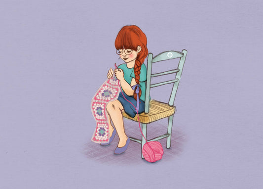 Belle & Boo Ltd Postcard; Crochet (Vintage Colors)