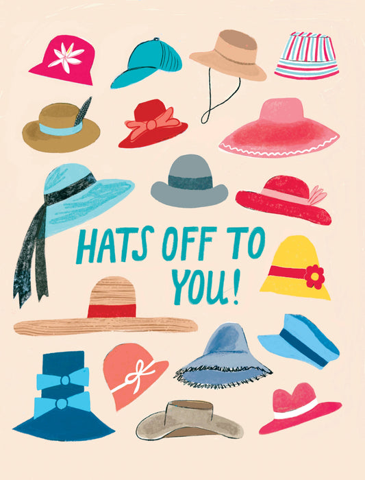 Congratulations Card; Hats Off To You