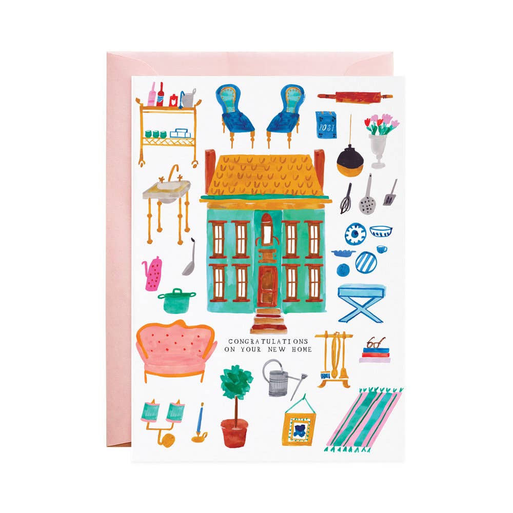 Congratulations Card; Congrats! You Bought a House! By Mr. Boddington's Studio