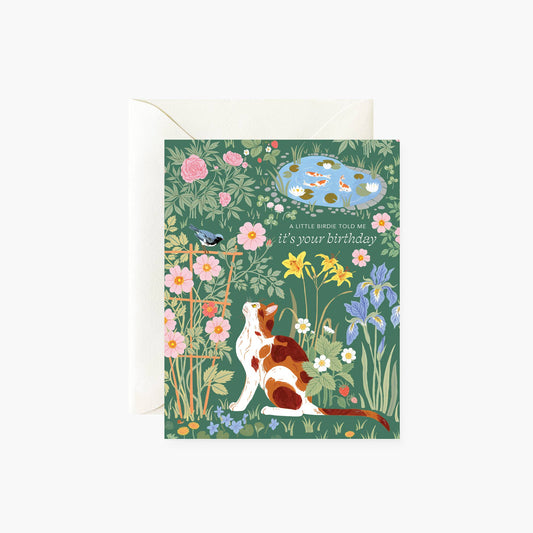 Birthday Card; A Little Birdie Told Me By Botanica Paper Co.