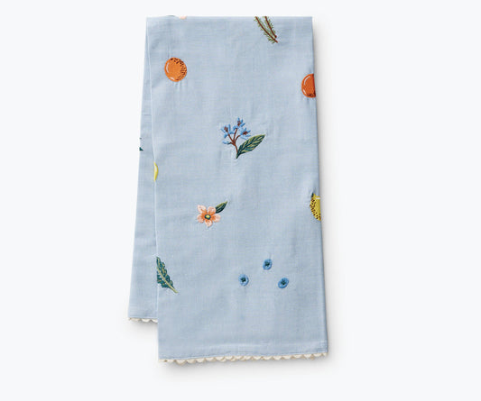 Rifle Paper Co. Embroidered Tea Towel; Fruit Stand