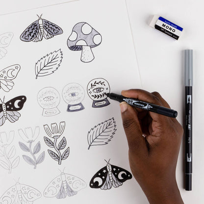Tombow Drawing Set (Black and Grey)