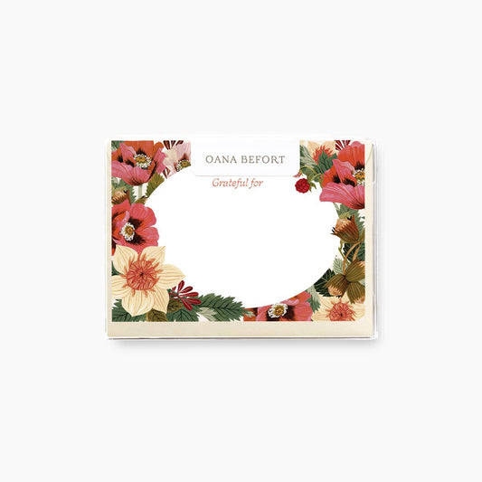 Mini Card Boxed Set (8 Cards+Envelopes); Flora Grateful For By Botanica Paper Co.