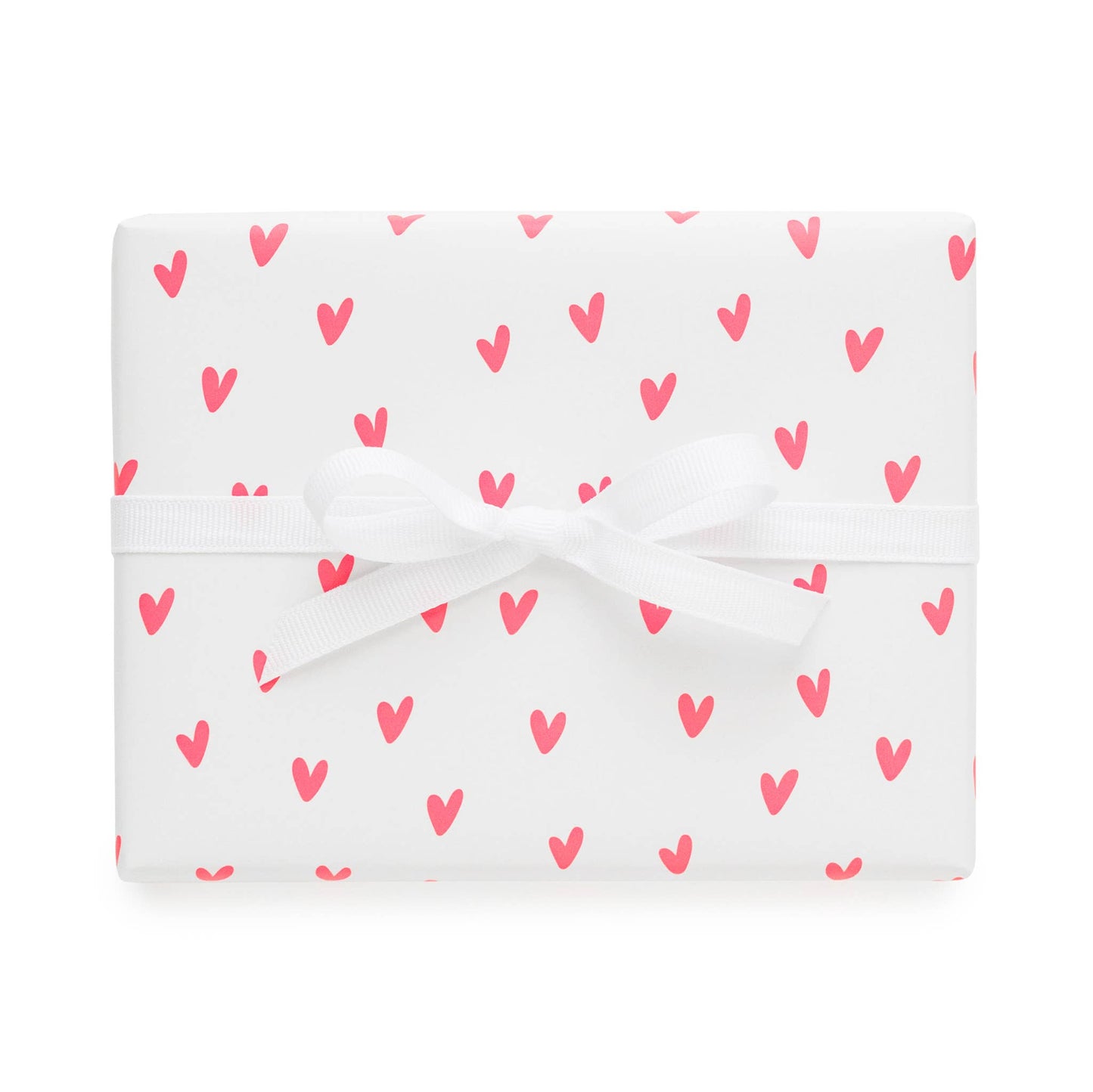 Wrapping Paper Roll; Neon Pink Heart