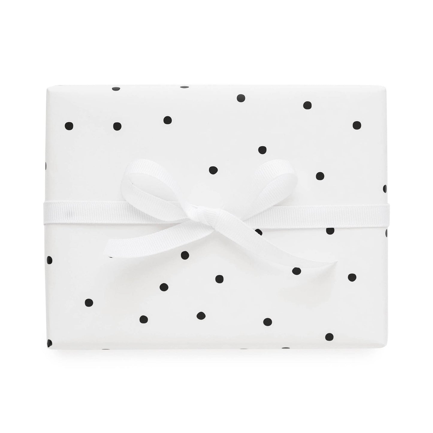 Wrapping Paper Roll; Black Scatter Dot