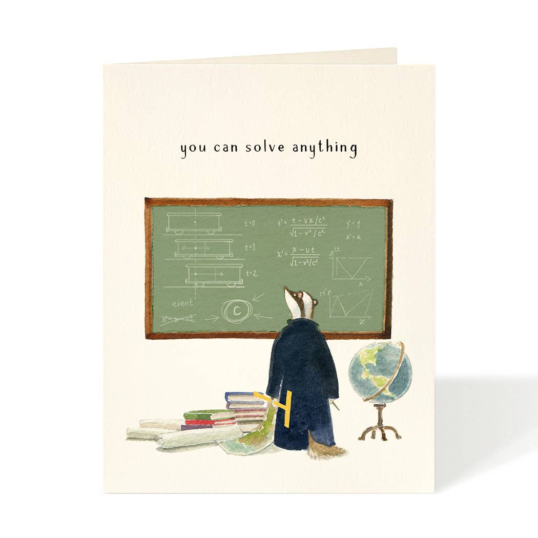 Encouragement Card; Professor Badger