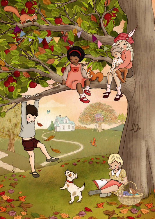 Belle & Boo Ltd Postcard; Orchard Afternoons (Vintage Colors)