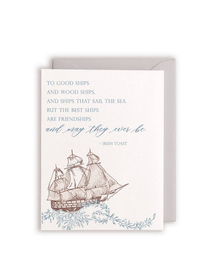 Friendship Card; The Best Ships Are Friendships