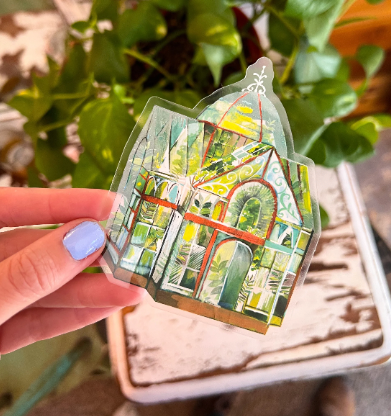 Sun Catcher Decal; Greenhouse (Semi-Transparent)