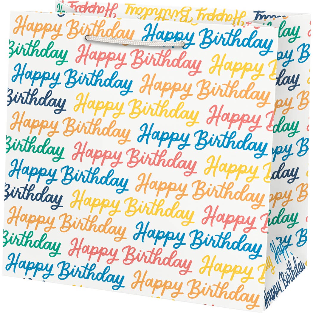 Large Gift Bag; Happy Birthday Script