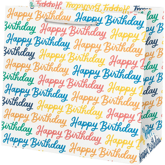 Large Gift Bag; Happy Birthday Script