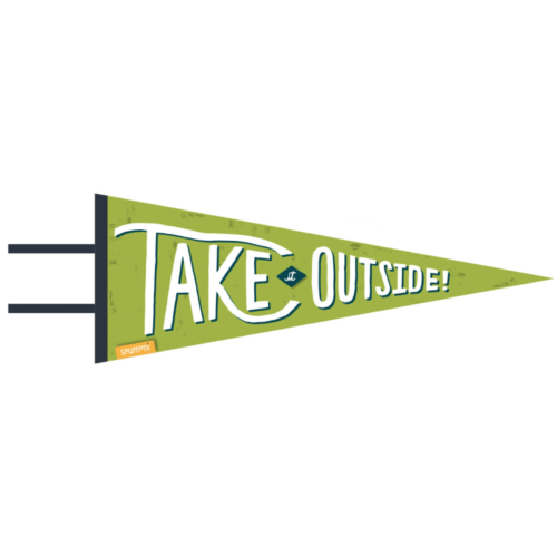 Large Pennant; Take It Outside (Vintage-styled Screen Print)