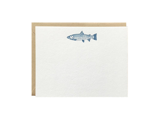 Stationery Set; Trout By Noteworthy Paper & Press (8 Notecards & Envelopes)