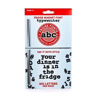 Fridge Magnet Pack; Typewriter Letters (Black)