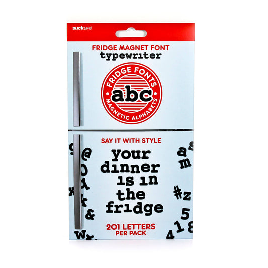 Fridge Magnet Pack; Typewriter Letters (Black)