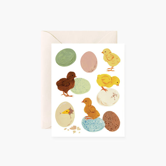 Greeting Card; Spring Baby Chicks By Botanica Paper Co.