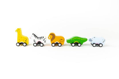 Pull Back Toy; Safari Animals (Wooden)