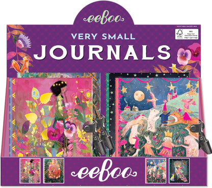 Eeboo Very Small Journal; Claire Assortment  (Lock Journal)