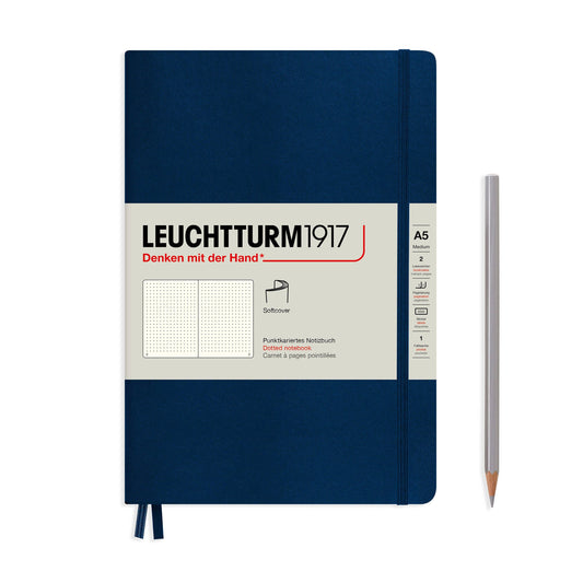 LEUCHTTURM1917 Notebook; Medium (A5, Navy, Dotted)