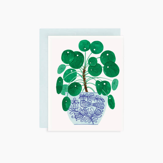 Greeting Card; Pilea Pot By Botanica Paper Co.