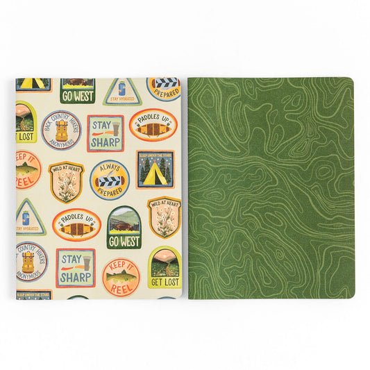 Notebook Set; Topographic Slim (Set of 2)