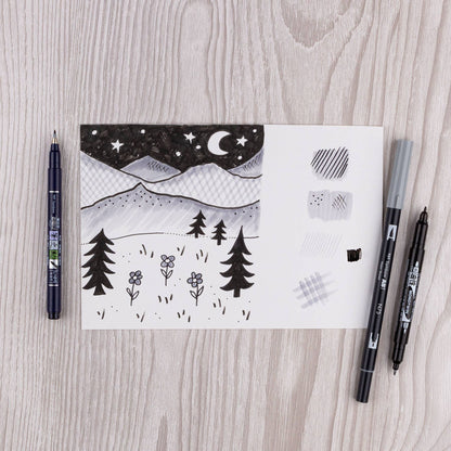 Tombow Drawing Set (Black and Grey)