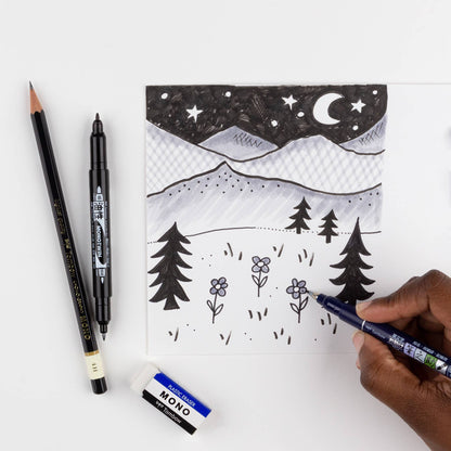 Tombow Drawing Set (Black and Grey)