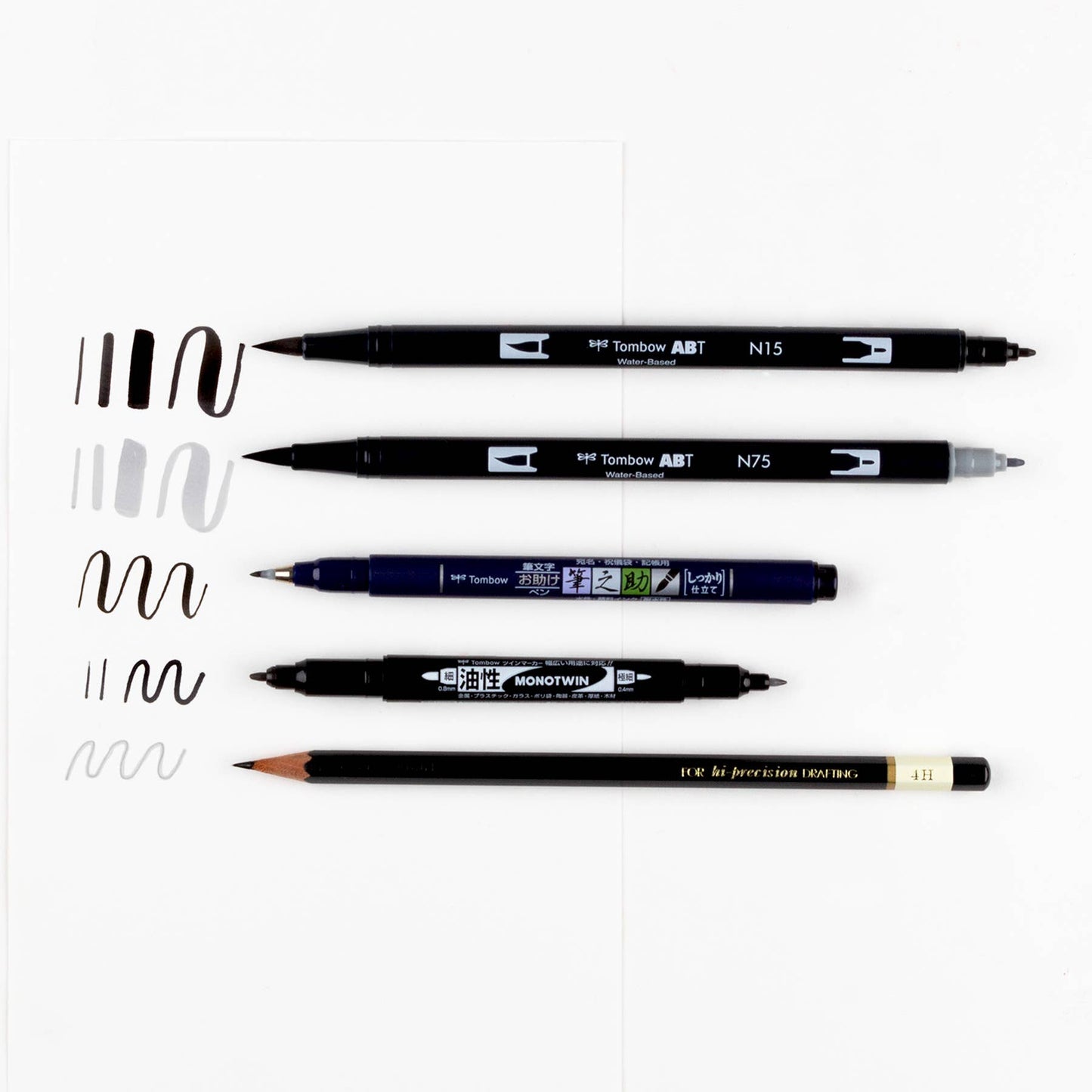 Tombow Drawing Set (Black and Grey)