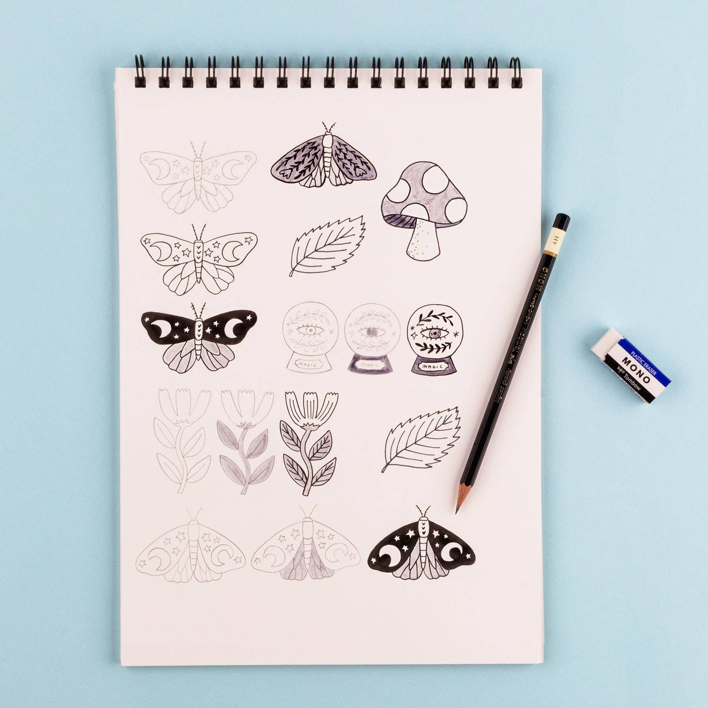 Tombow Drawing Set (Black and Grey)